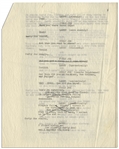 Two Copies of The Three Stooges' Famous ''Niagara Falls'' Skit: (1) 2pp. With Curly Joe, Signed by Moe Howard at Top of Page 1; (2) 7pp. With Curly Joe, Annotated by Moe Throughout -- Very Good